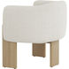 Trine Rustic Oak / Dove Cream Lounge Chair